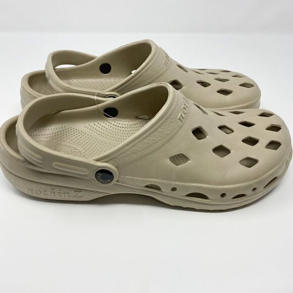Nothinz Men's Vented Eva Clogs With Swivel Strap. Beige. Size 12 - Picture 3 of 7
